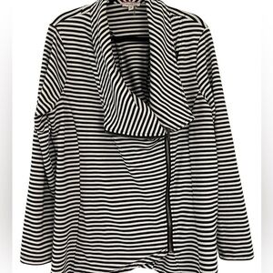 Andree Unit  Black and White Striped casual chic Jacket size 2X
